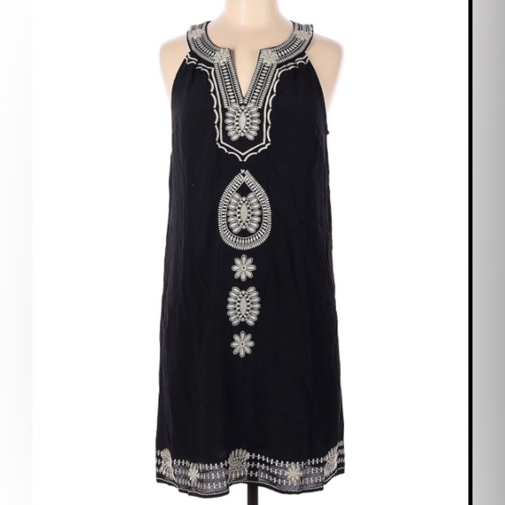 THML | Black Embroidered Mini Dress